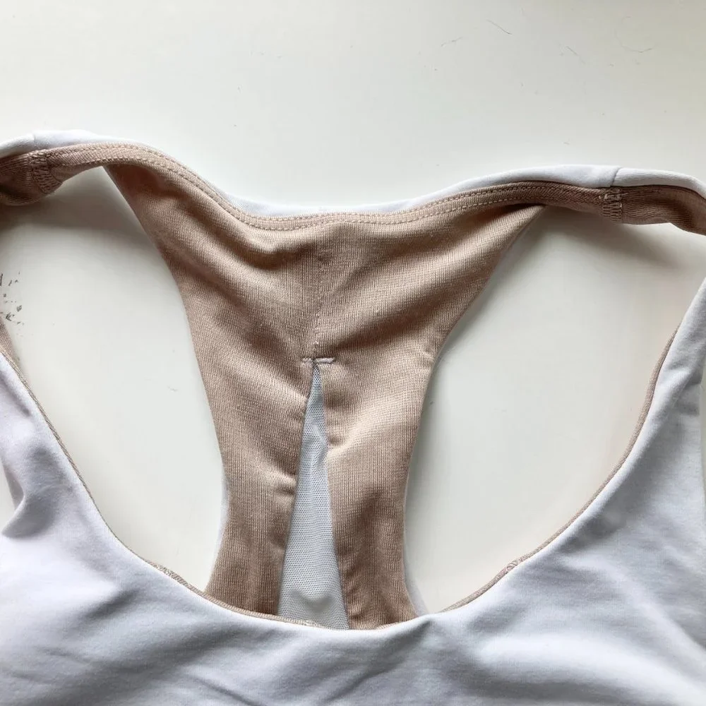 LULULEMON White Pale Blue Invigorate Luxtreme Mesh Racerback Sports Bra - Picture 9 of 16
